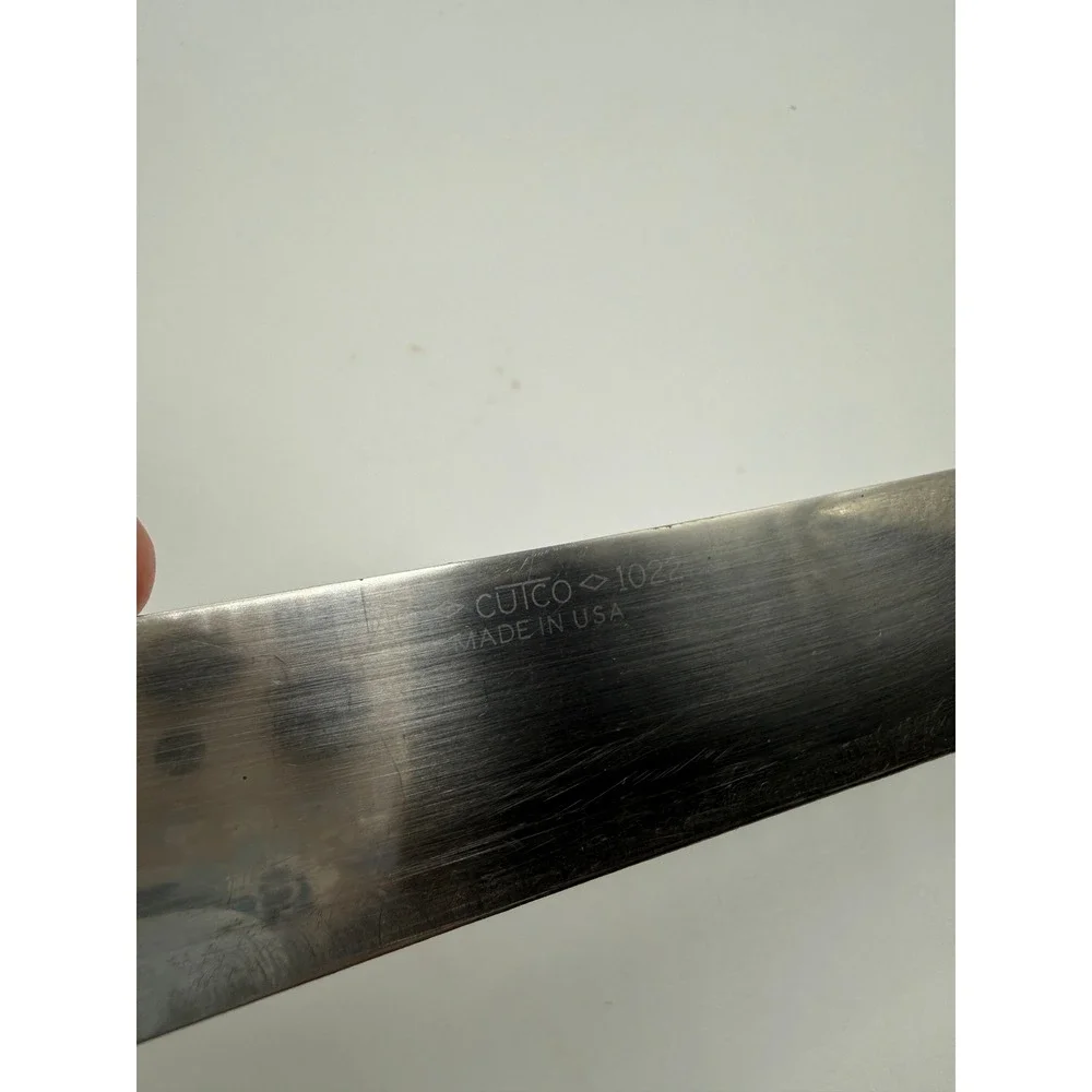 Cutco 1022 Butcher Knife Vintage Brown Handle Made in USA Stainless Steel 9 inch